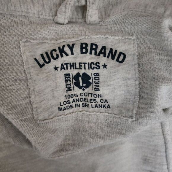 Lucky Brand Long Sleeve Button Up Sweatshirt Jacket Womens Size L Gray - Picture 7 of 9